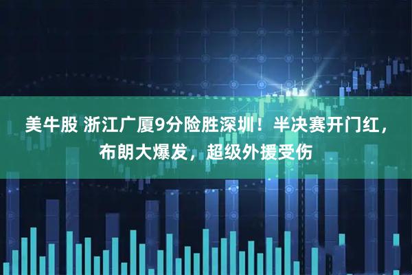 美牛股 浙江广厦9分险胜深圳！半决赛开门红，布朗大爆发，超级外援受伤